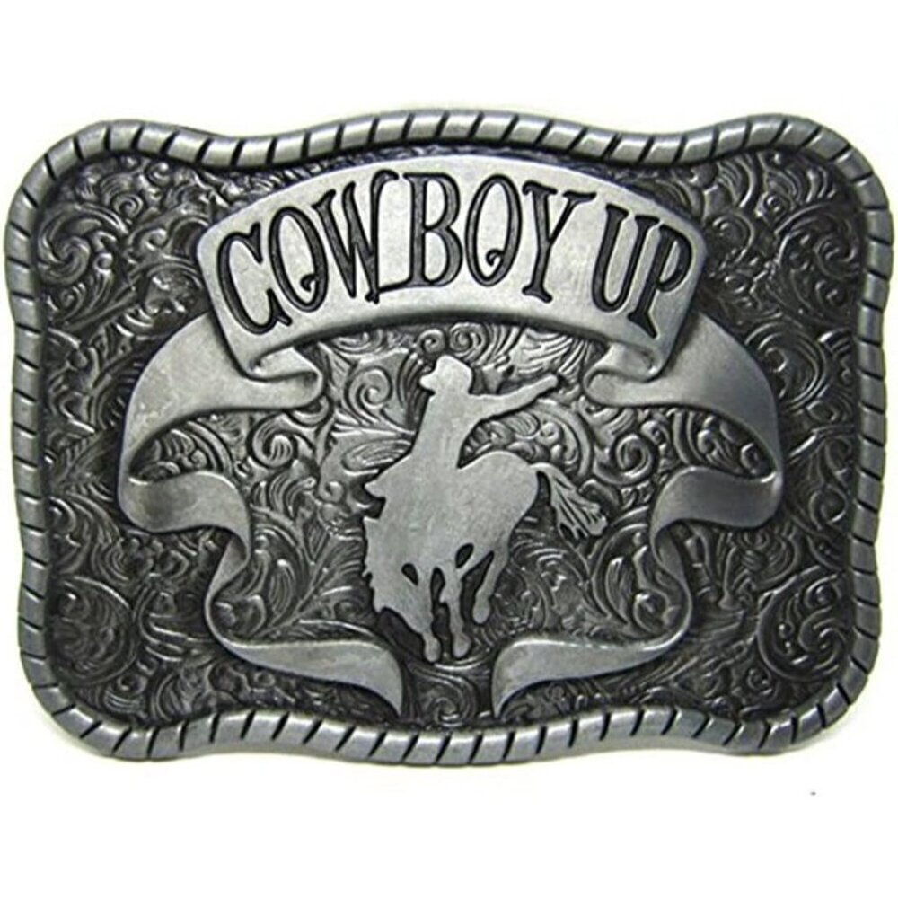 ❤️ Western Cowboy Ladies Boots Belt Buckle Vintage Oval Belt Buckle Silver